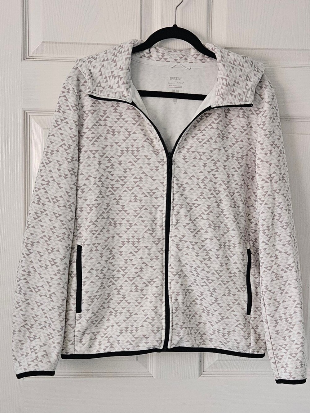 Uniqlo Sprz NY MoMA Museum Art To Wear Womens Jacket M Hoodie Geometric Neutral